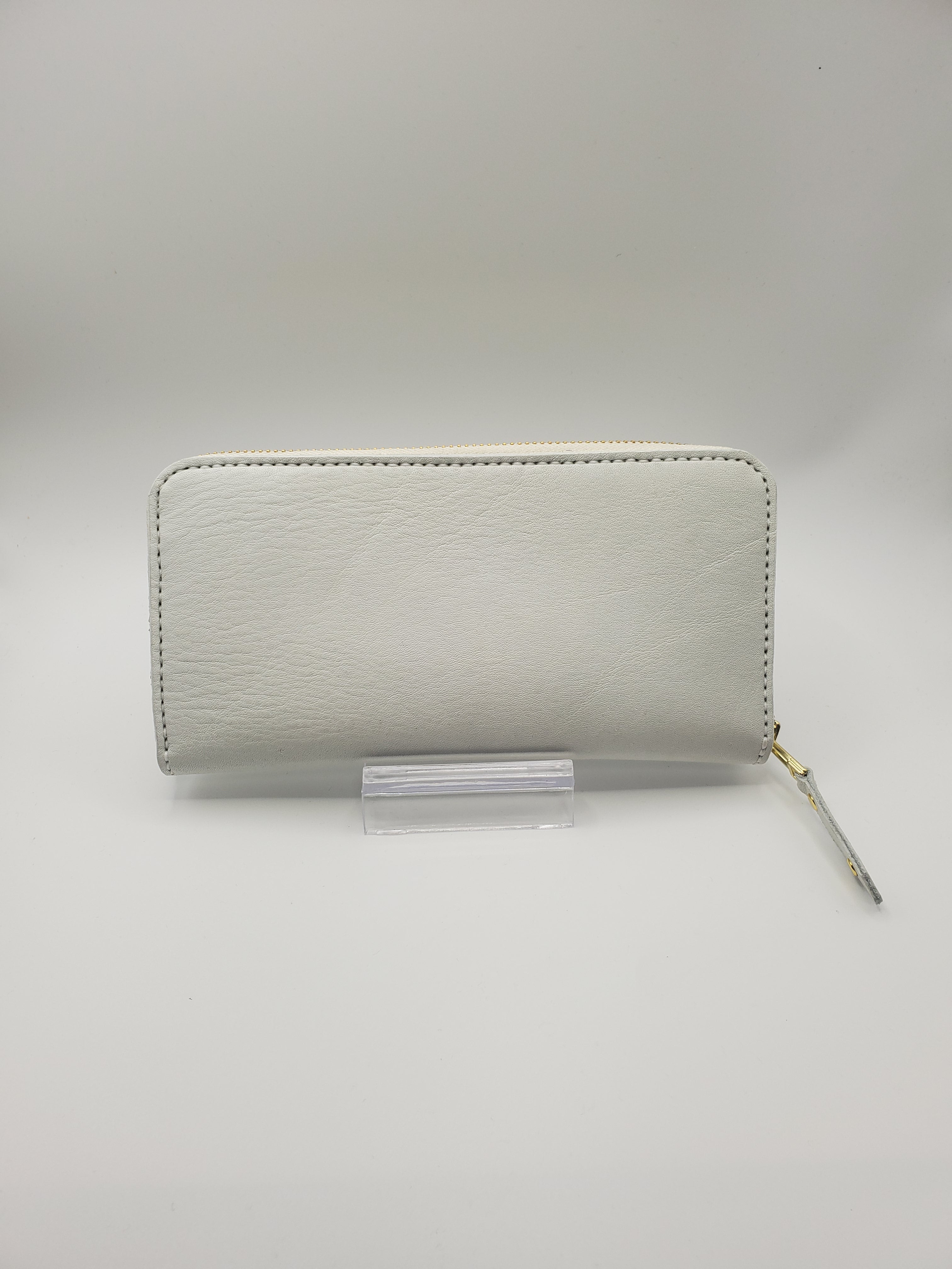 ラウンドファスナー長財布 ホワイト（R-0001）