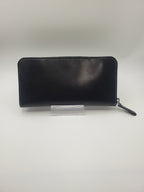Round zipper long wallet, black (R-0002)
