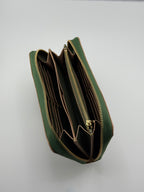 ラウンドファスナー長財布 グリーン（R-0004）